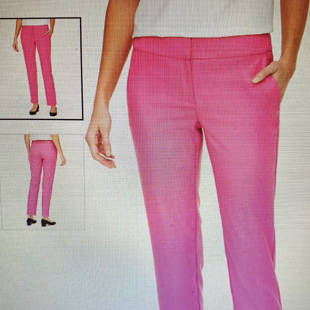 LOFT Shocking Pink Pencil Pants 4